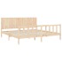 Estructura de cama sin colchón madera maciza de pino 200x200