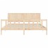 Estructura de cama sin colchón madera maciza de pino 200x200