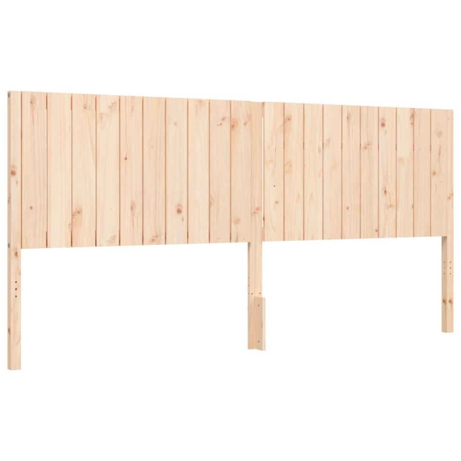 Estructura de cama sin colchón madera maciza de pino 200x200