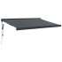 Toldo retráctil aluminio y tela gris antracita 3x2,5