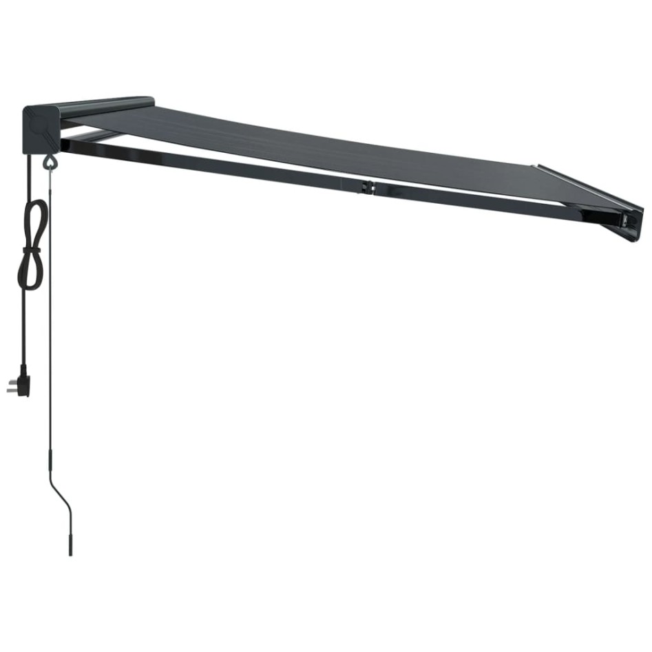 Toldo retráctil aluminio y tela gris antracita 3x2,5