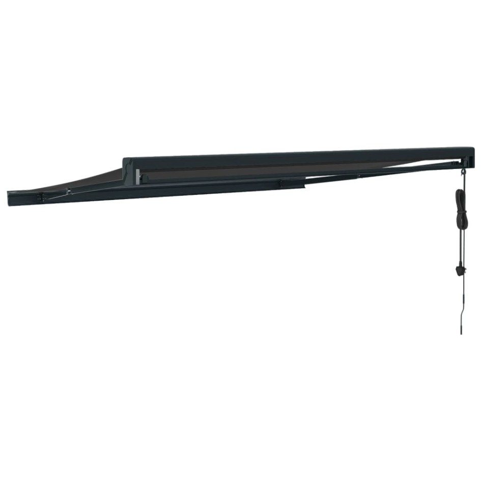 Toldo retráctil aluminio y tela gris antracita 3x2,5