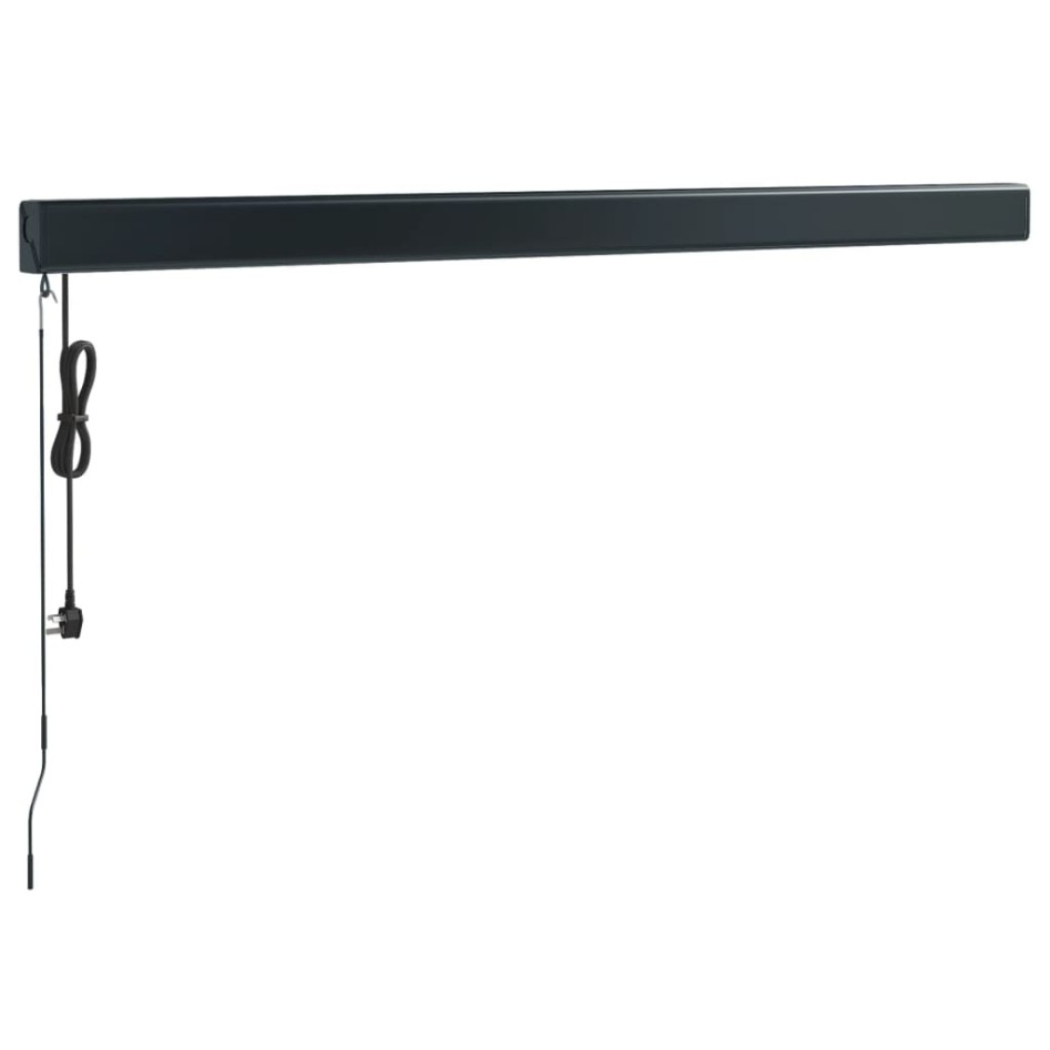 Toldo retráctil aluminio y tela gris antracita 3x2,5