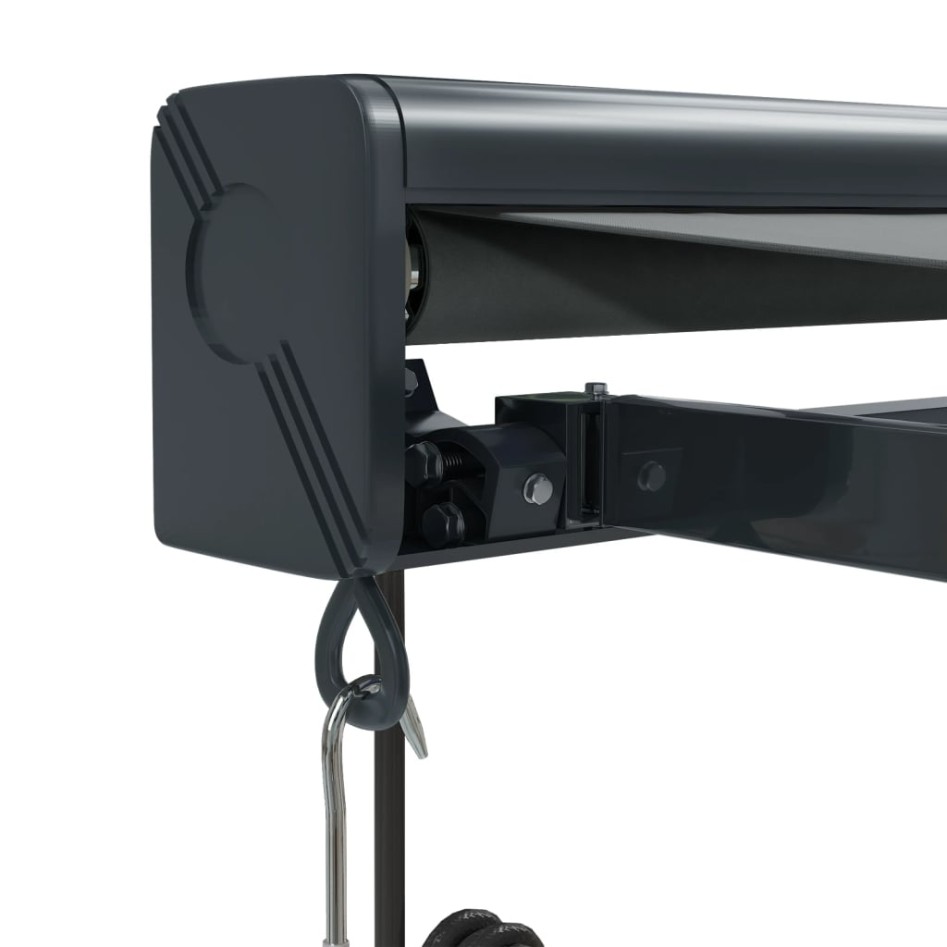 Toldo retráctil aluminio y tela gris antracita 3x2,5