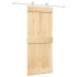 Puerta corredera con herrajes madera maciza de pino 85x210