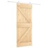 Puerta corredera con herrajes madera maciza de pino 80x210