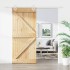 Puerta corredera con herrajes madera maciza de pino 100x210