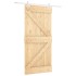 Puerta corredera con herrajes madera maciza de pino 100x210