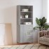 Aparador alto madera contrachapada gris sonoma 69,5x34x180