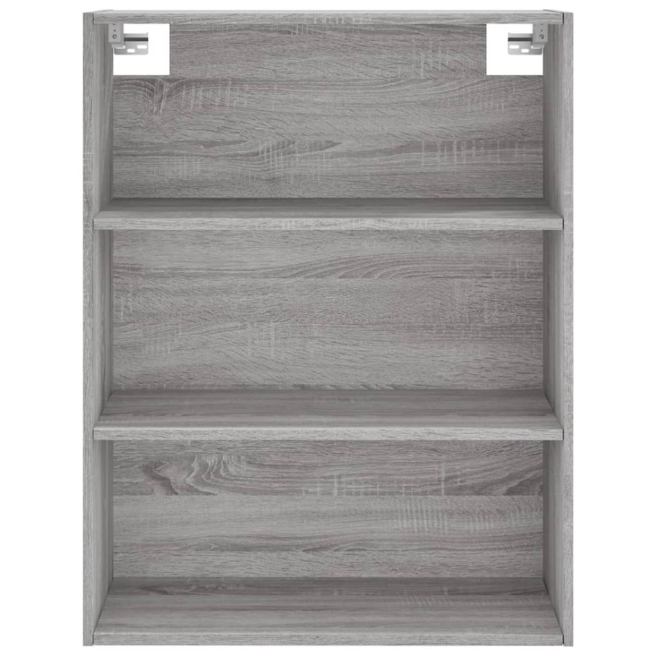 Aparador alto madera contrachapada gris sonoma 69,5x34x180
