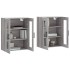 Armarios de pared 2 uds madera de ingeniería gris