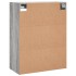 Armarios de pared 2 uds madera de ingeniería gris