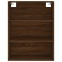 Aparador alto madera contrachapada marrón roble 69,5x34x180