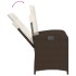 Sillones reclinables jardín con cojines marrones 2 uds ratán
