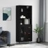 Aparador alto madera contrachapada negro 69,5x34x180