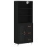 Aparador alto madera contrachapada negro 69,5x34x180