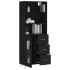 Aparador alto madera contrachapada negro 69,5x34x180