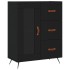 Aparador alto madera contrachapada negro 69,5x34x180