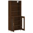 Aparador alto madera contrachapada marrón roble 69,5x34x180