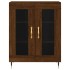 Aparador alto madera contrachapada marrón roble 69,5x34x180