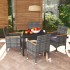 Juego muebles jardín 5 pzas con cojines ratán sintético
