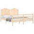 Estructura de cama con cabecero madera maciza 160x200