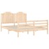 Estructura de cama con cabecero madera maciza 160x200