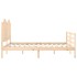 Estructura de cama con cabecero madera maciza 160x200