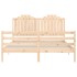 Estructura de cama con cabecero madera maciza 160x200