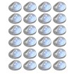 Lámparas solares LED de pared exterior redonda 24 uds plateadas