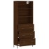 Aparador alto madera contrachapada marrón roble 69,5x34x180