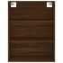 Aparador alto madera contrachapada marrón roble 69,5x34x180