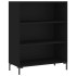 Aparador alto madera de ingeniería negro 69,5x32,5x180