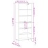 Aparador alto madera de ingeniería gris Sonoma 69,5x32,5x180