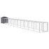 Jaula gallinas con corral acero galvanizado gris
