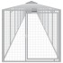 Gallinero y corral acero galvanizado gris claro 117x1221x123