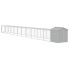 Gallinero y corral acero galvanizado gris claro 117x1221x123