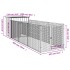 Caseta perros corral acero galvanizado gris claro