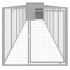 Caseta perros corral acero galvanizado gris claro