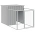 Caseta perros corral acero galvanizado gris claro