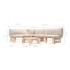 Muebles de palets de jardín con cojines arena 4 piezas