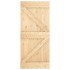 Puerta corredera con herrajes madera maciza de pino 90x210
