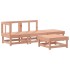 Juego de muebles de jardín 4 pzas madera maciza abeto
