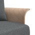 Sofá cama en forma de L tela gris oscuro 279x140x70