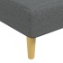 Sofá cama en forma de L tela gris oscuro 279x140x70