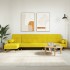 Sofá cama en forma de L terciopelo amarillo 271x140x70