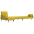 Sofá cama en forma de L terciopelo amarillo 271x140x70