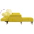 Sofá cama en forma de L terciopelo amarillo 271x140x70