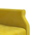 Sofá cama en forma de L terciopelo amarillo 271x140x70