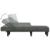 Sofá cama en forma de L tela gris oscuro 255x140x70